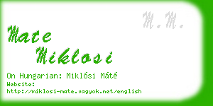 mate miklosi business card