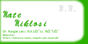 mate miklosi business card